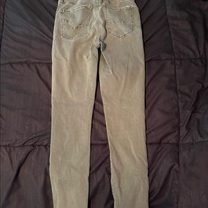 Green super super stretch skinny jeans